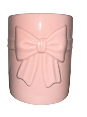 Pink Ceramic Vase with Bow Detail